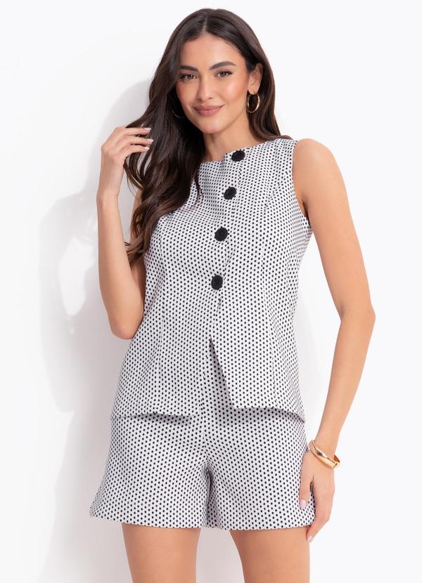 Blusa Poá Branco em Bengaline