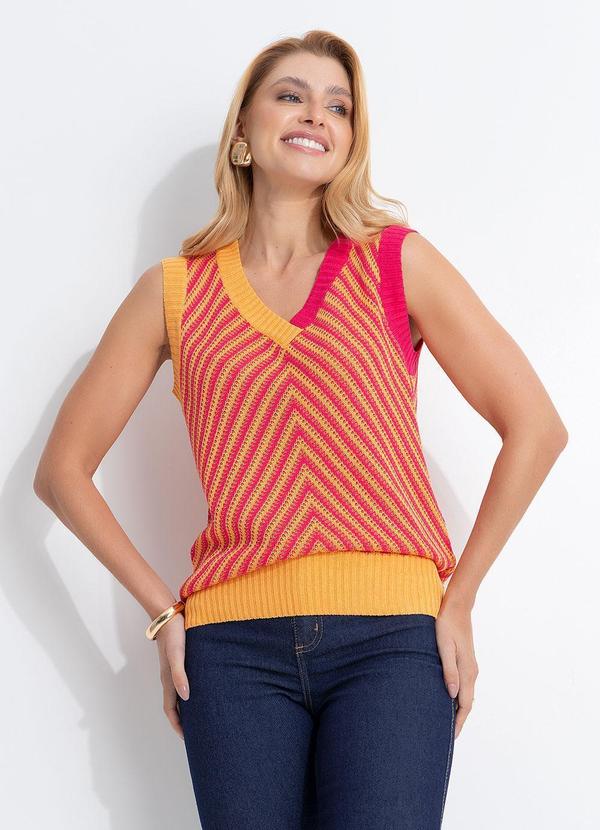 Blusa Rosa em Tricô