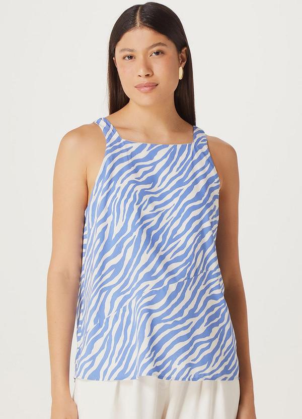 Blusa sem Manga Feminina Azul