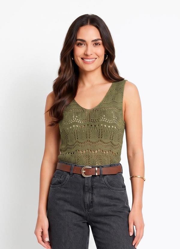 Blusa Verde em Tricot