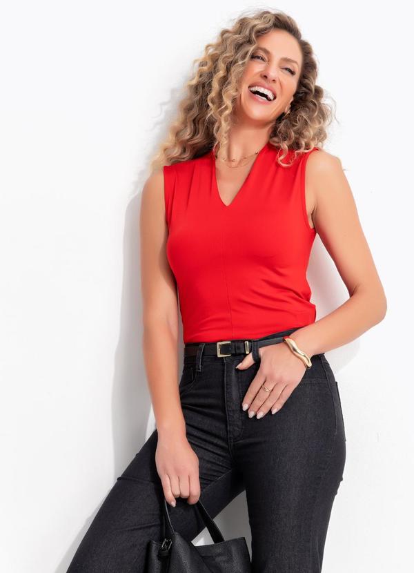 Blusa Vermelho em Malha Fria