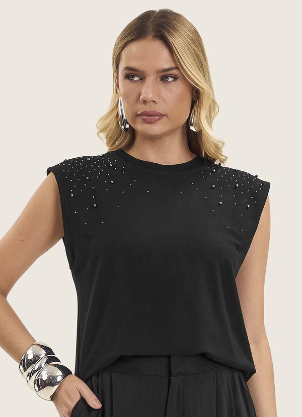 Vista 2 Regata Feminina em Viscose Preto Endless Endless