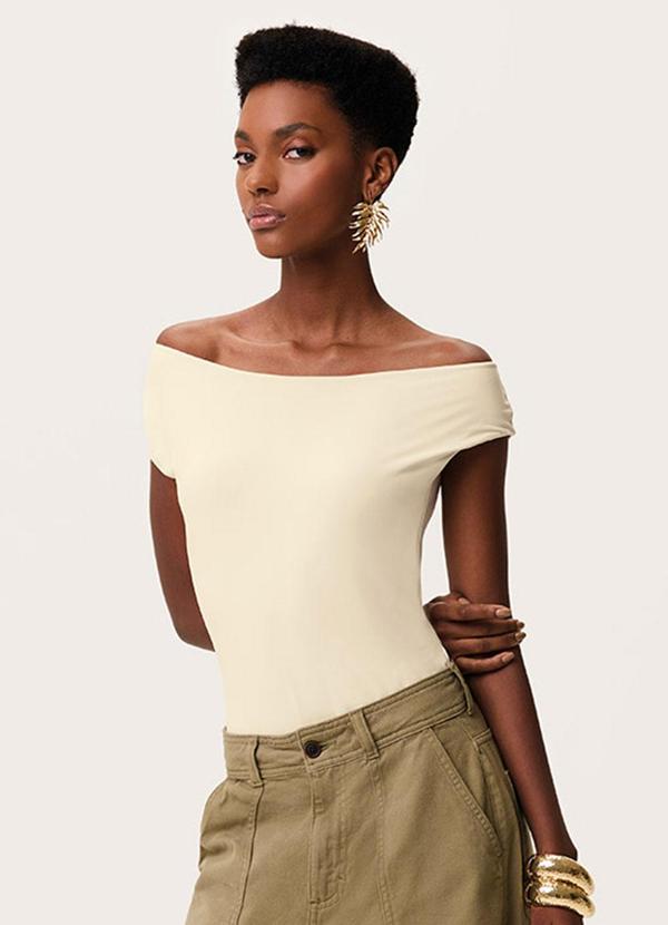 Body Básico Ombro a Ombro Off White