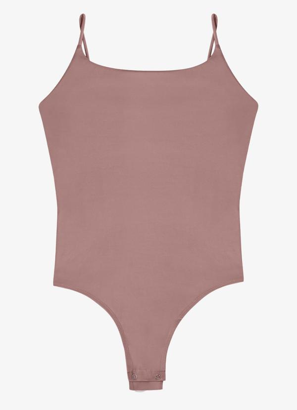 Body Feminino Alças Finas em Poliamida Rosa