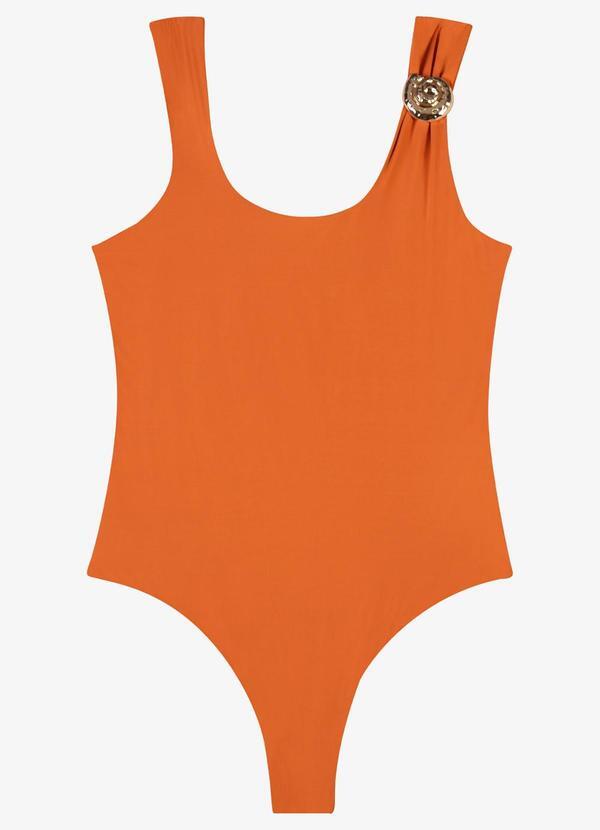 Body Feminino em Poliamida Laranja