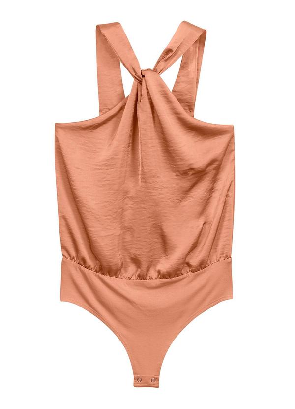 Body Feminino Nó Frontal Laranja