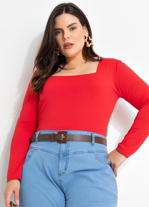 Body Vermelho em Malha Fria