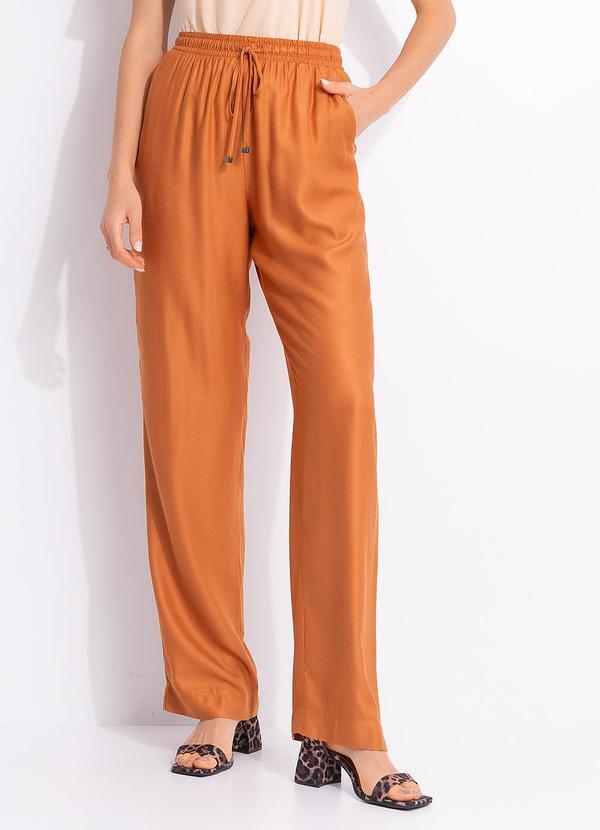 Calça em Viscose Bege