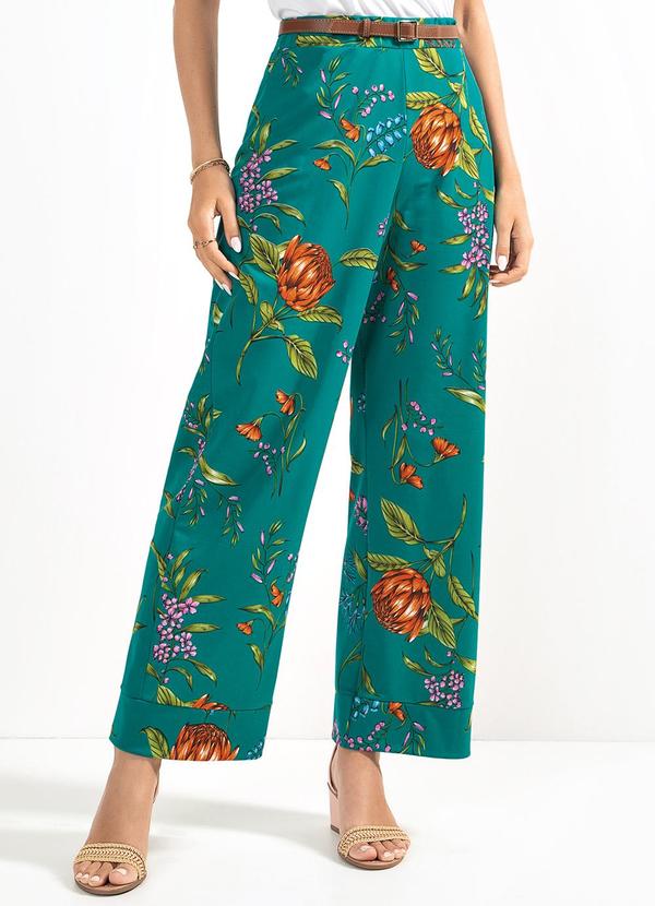 Calça Floral Delicado em Malha