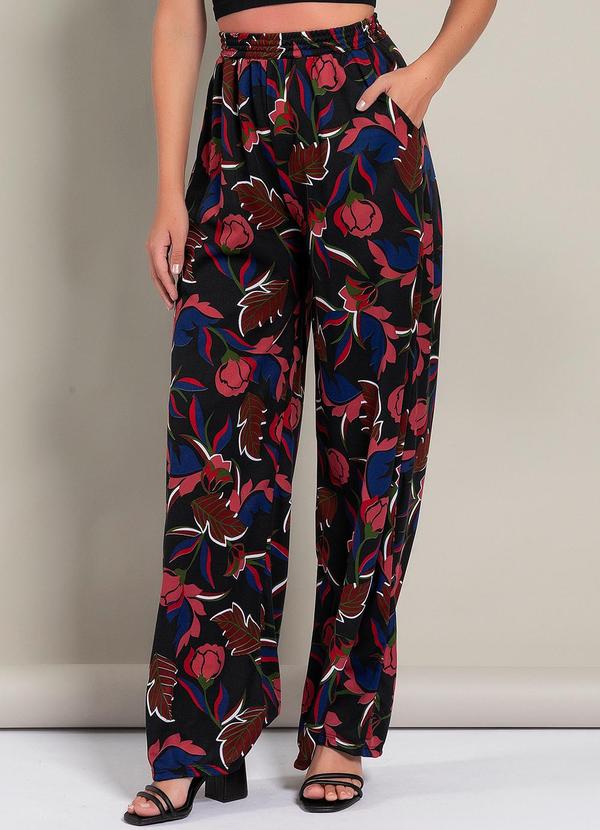 Calça Floral Invernal em Malha