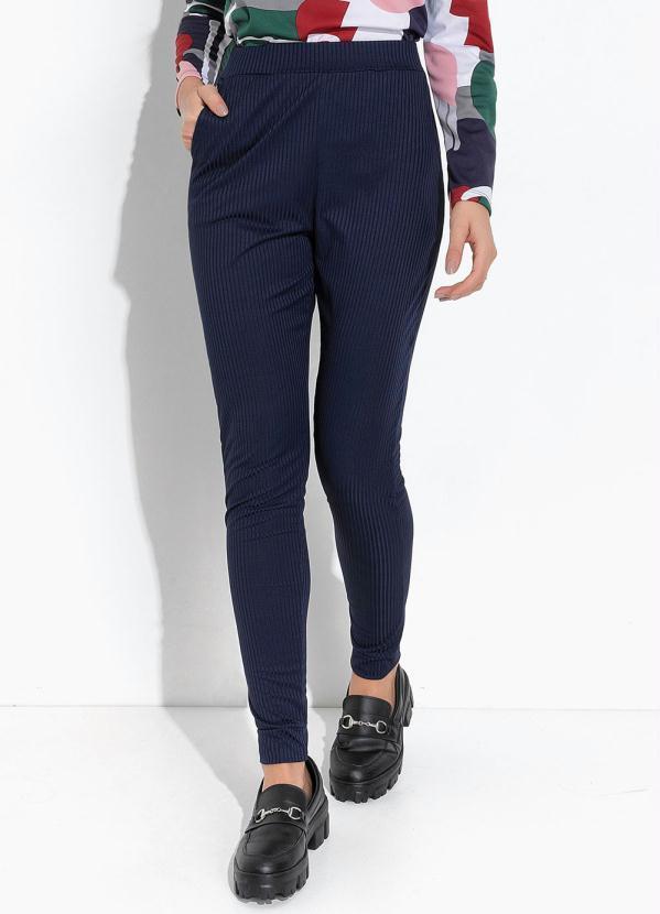 Vista 2 Calça Marinho com Bolsas Funcionais Moda Pop Moda Pop