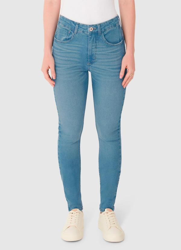 Vista 2 Calça Skinny Cintura Alta em Jeans Azul Claro Malwee Malwee