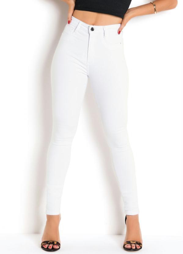 Calça Super Lipo Branca Sawary com Bolsos