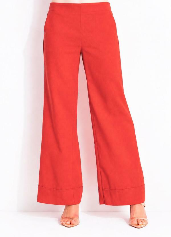 Calça Vermelha em Linho