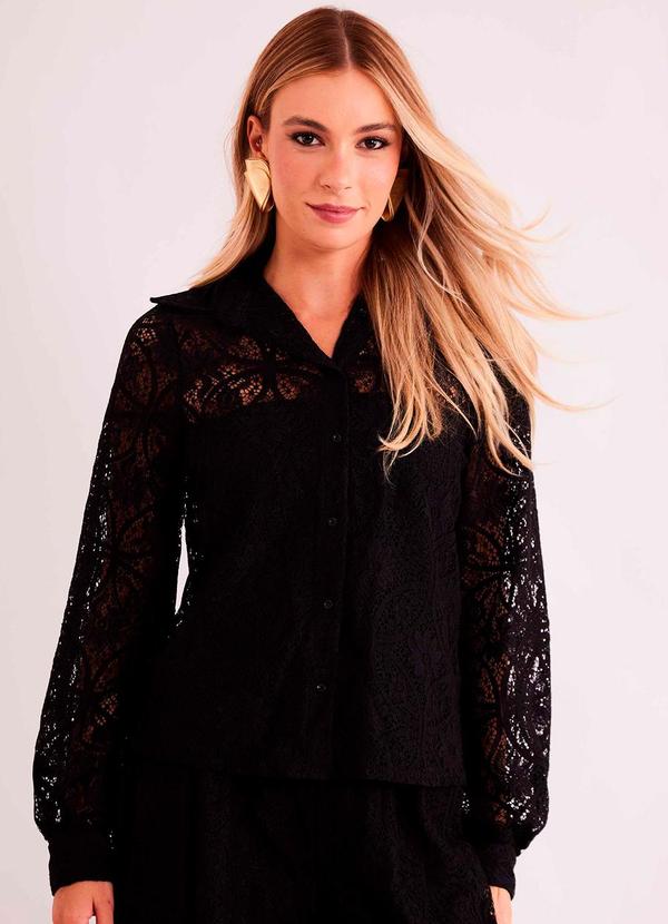 Camisa de Manga Longa Urban Frame em Plano Renda