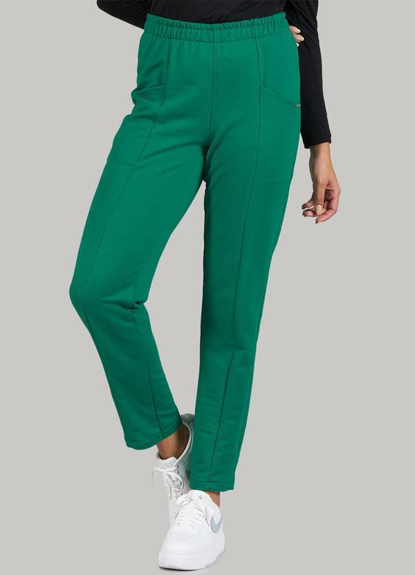 Vista 2 Calça Adulto Feminino Moletinho Verde Soft Bonni Soft Bonni