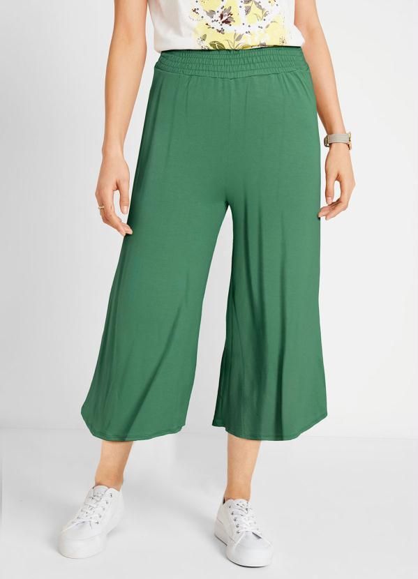 Calça com Transpasse Verde Oliva