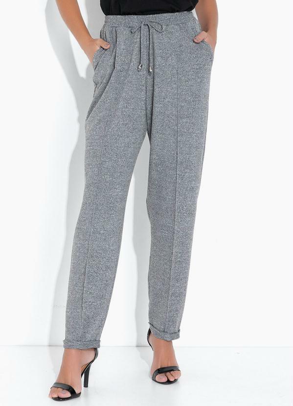 Calça Comfort Mescla Cinza