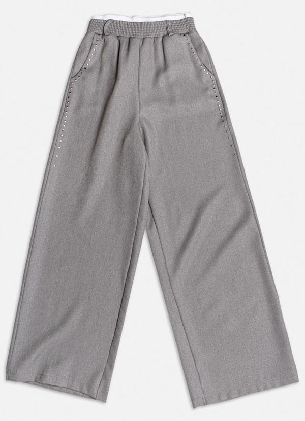 Vista 2 Calça de Moletom com Cós Duplo Cinza Authoria Authoria