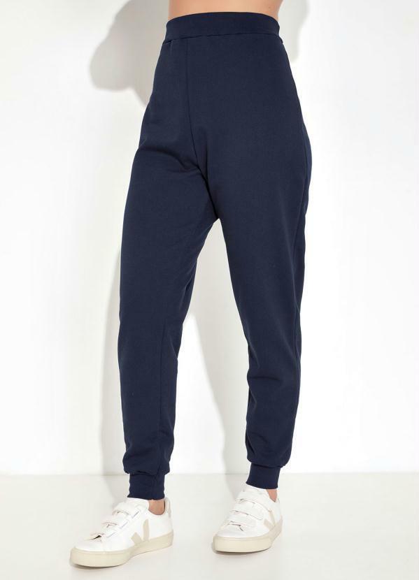 Calça de Moletom com Elástico Marinho