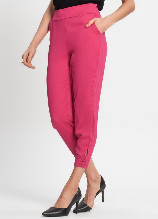 Calça em Viscose Feminina Rosa