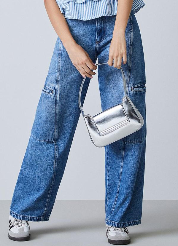 Calça Jeans Wide Azul Azul