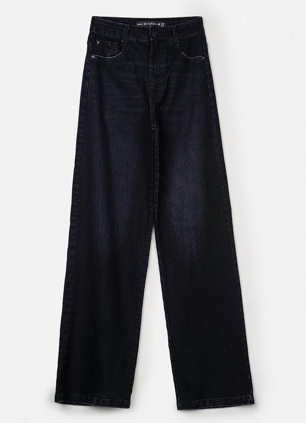 Calça Jeans Wide Black Preto