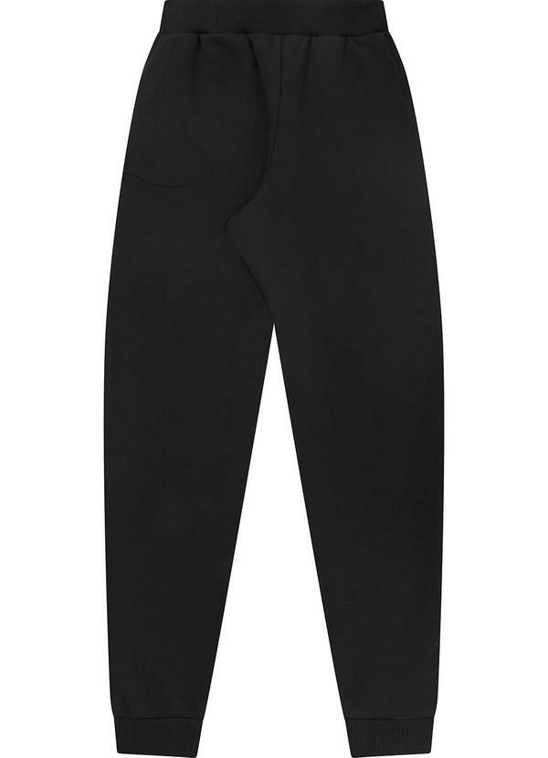 Calça Jogger em Moletom Peluciado Preto