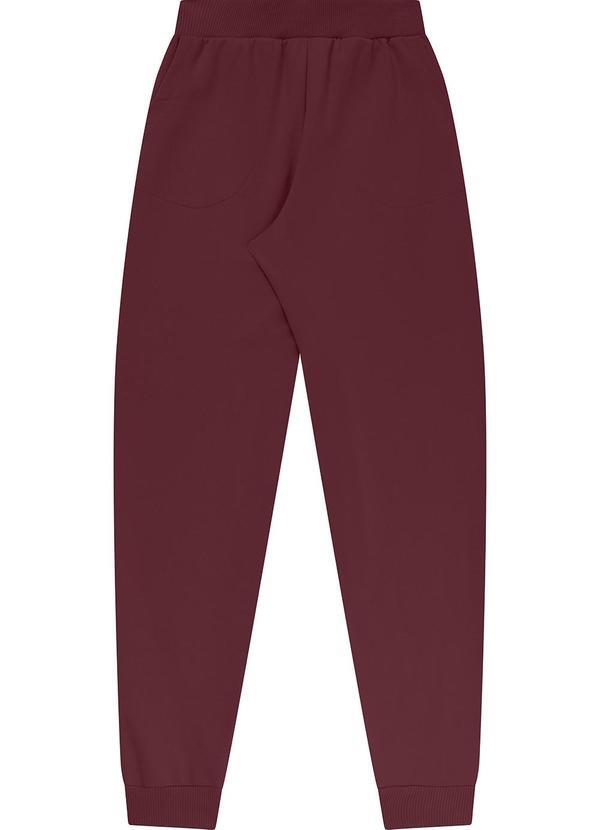 Calça Jogger em Moletom Peluciado Vermelho