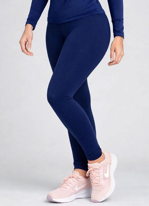 Calça Legging Térmica Flanelada Marinho