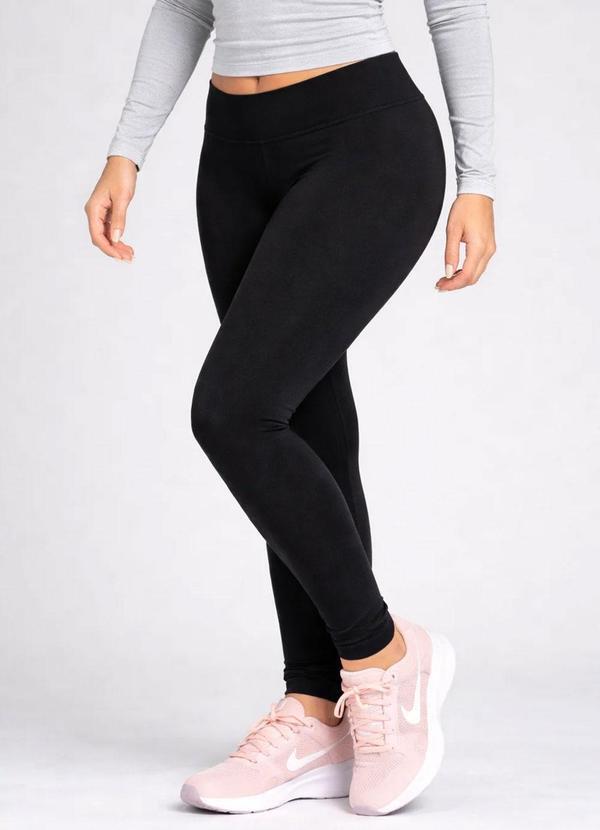 Calça Legging Térmica Flanelada Preto