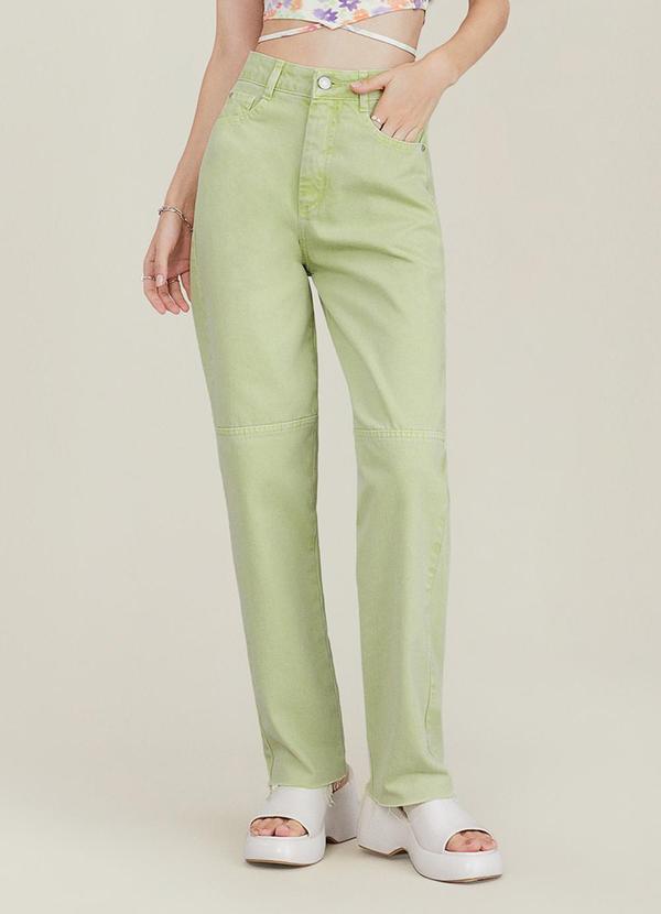 Calça Lima de Sarja Verde Limão