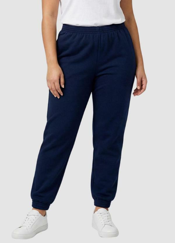 Calça Moletom Feminina Básica Azul