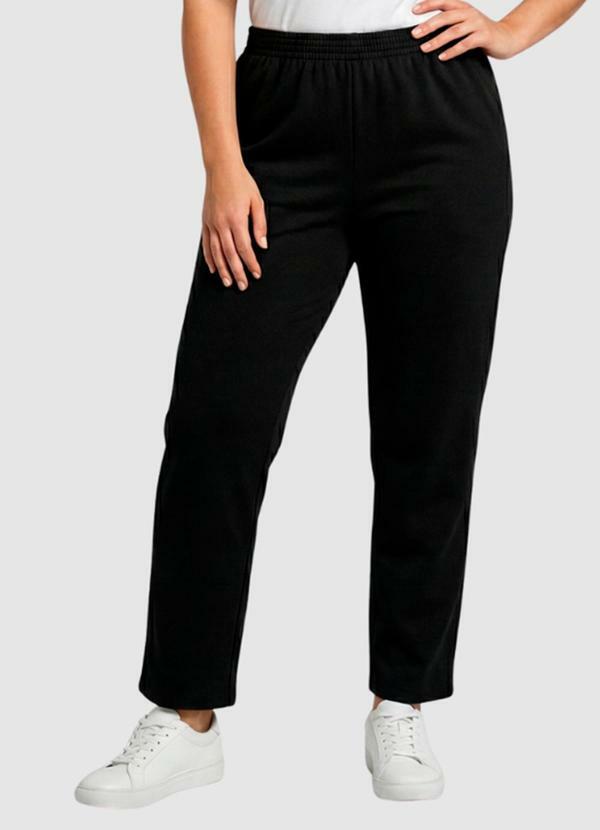 Calça Moletom Feminina Básica Preto