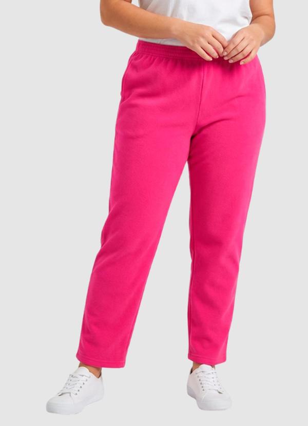 Calça Moletom Feminina Básica Rosa