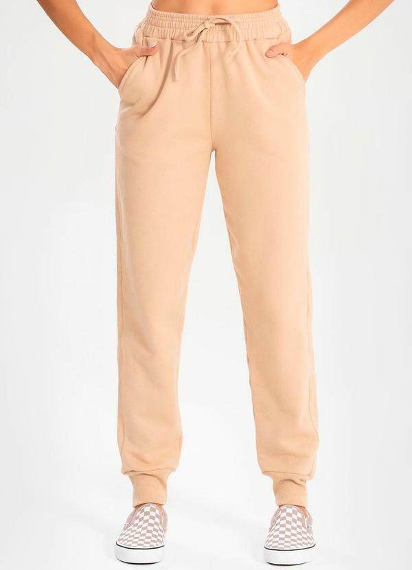 Calça Moletom Jogger Kally Cappuccino