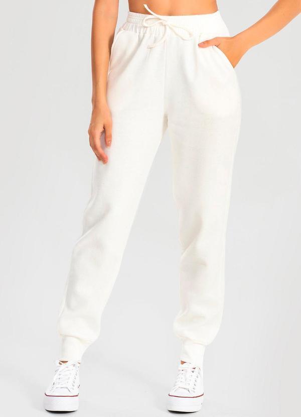 Calça Moletom Jogger Kally Off White