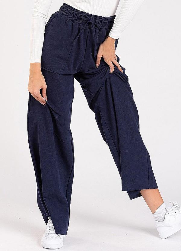 Calça Moletom Wide Leg Val Marinho