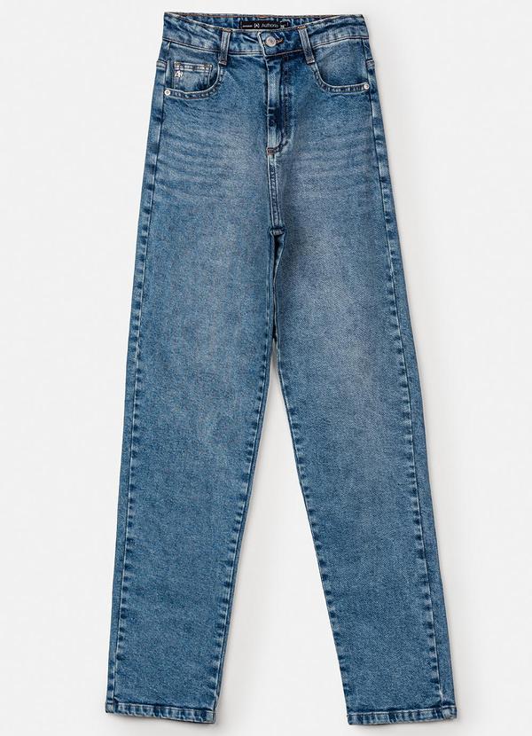 Calça Straight Jeans Azul