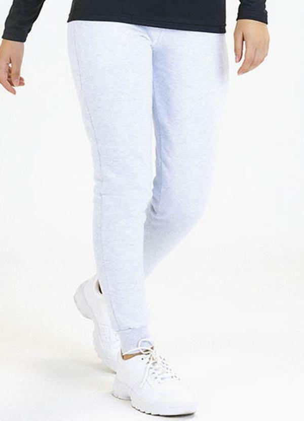 Vista 2 Calça Teen em Moletom Cinza Soft Bonni Soft Bonni