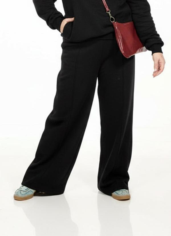 Calça Wide Leg Plus Size Preto