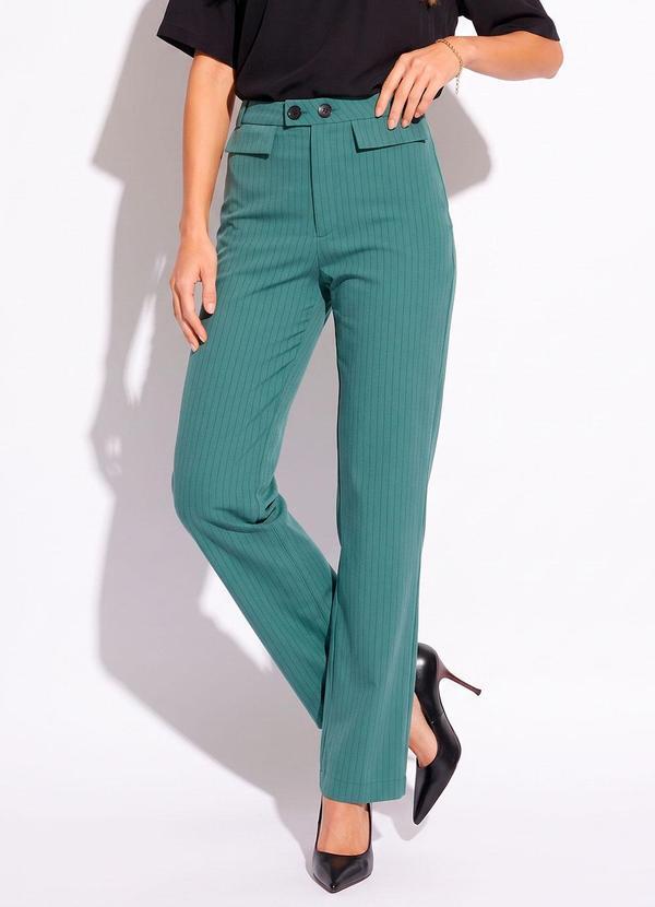 Calça Listrada Verde