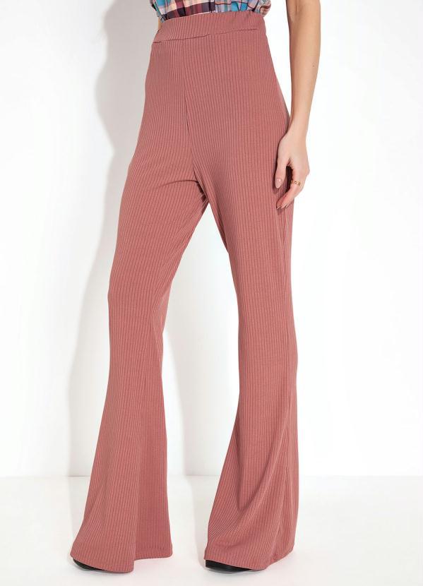 Calça Nude com Cintura Alta