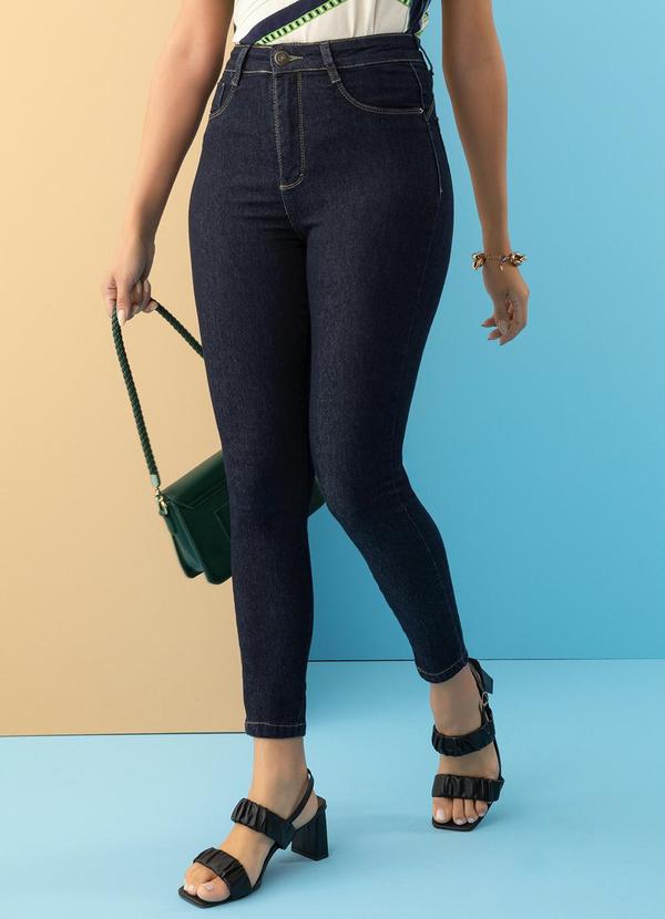 Calça Cigarrete Básica Jeans Escura Sawary