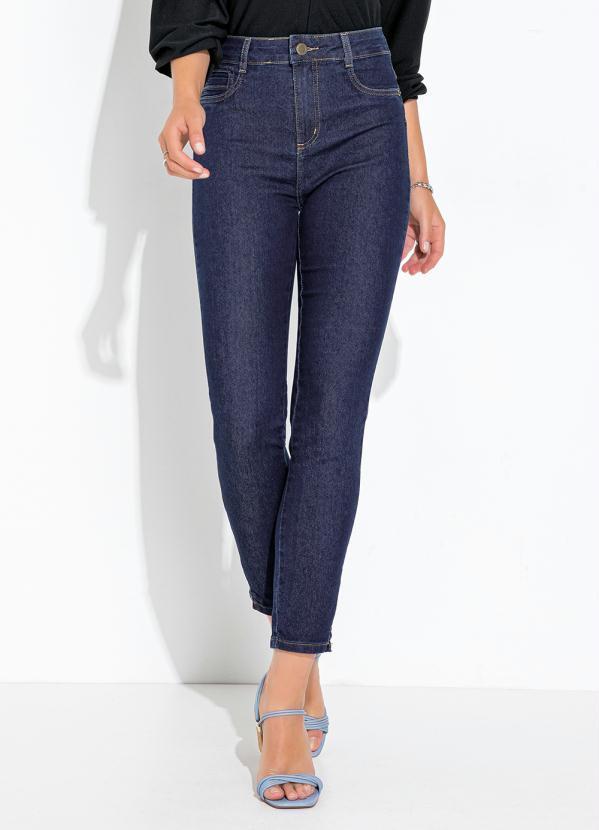 Calça Jeans Azul Escuro Levanta Bumbum Cigarrete