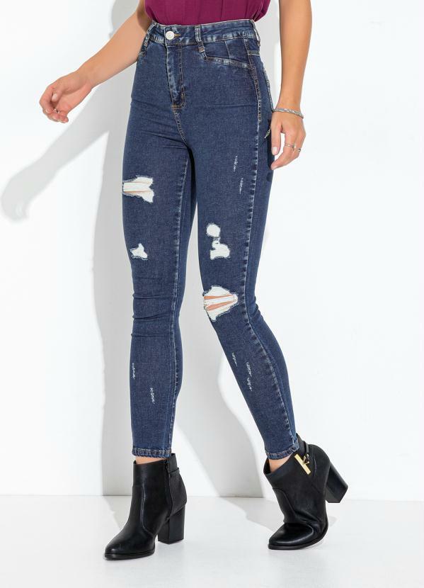 Calça Jeans Azul Super Lipo Cigarrete