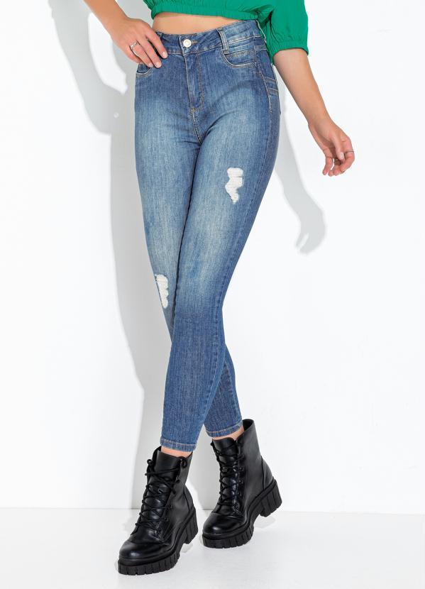 Calça Jeans Azul Super Lipo Cigarrete