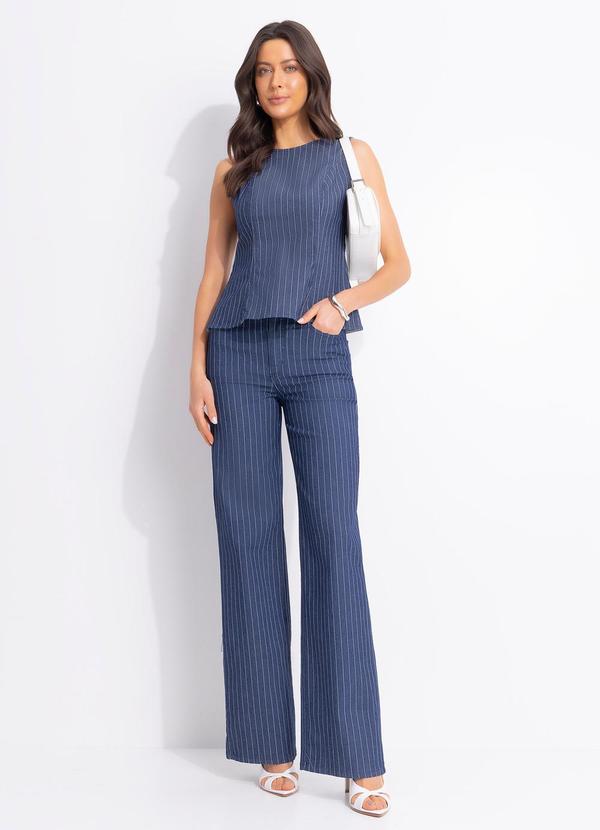 Calça Jeans Berlim Stretch Listrada Cj Azul