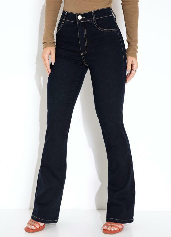Calça Jeans Escura Boot Cut Sawary