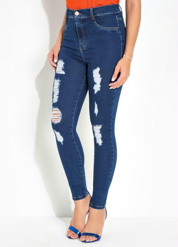 Calça Jeans Escura Hot Pants Sawary